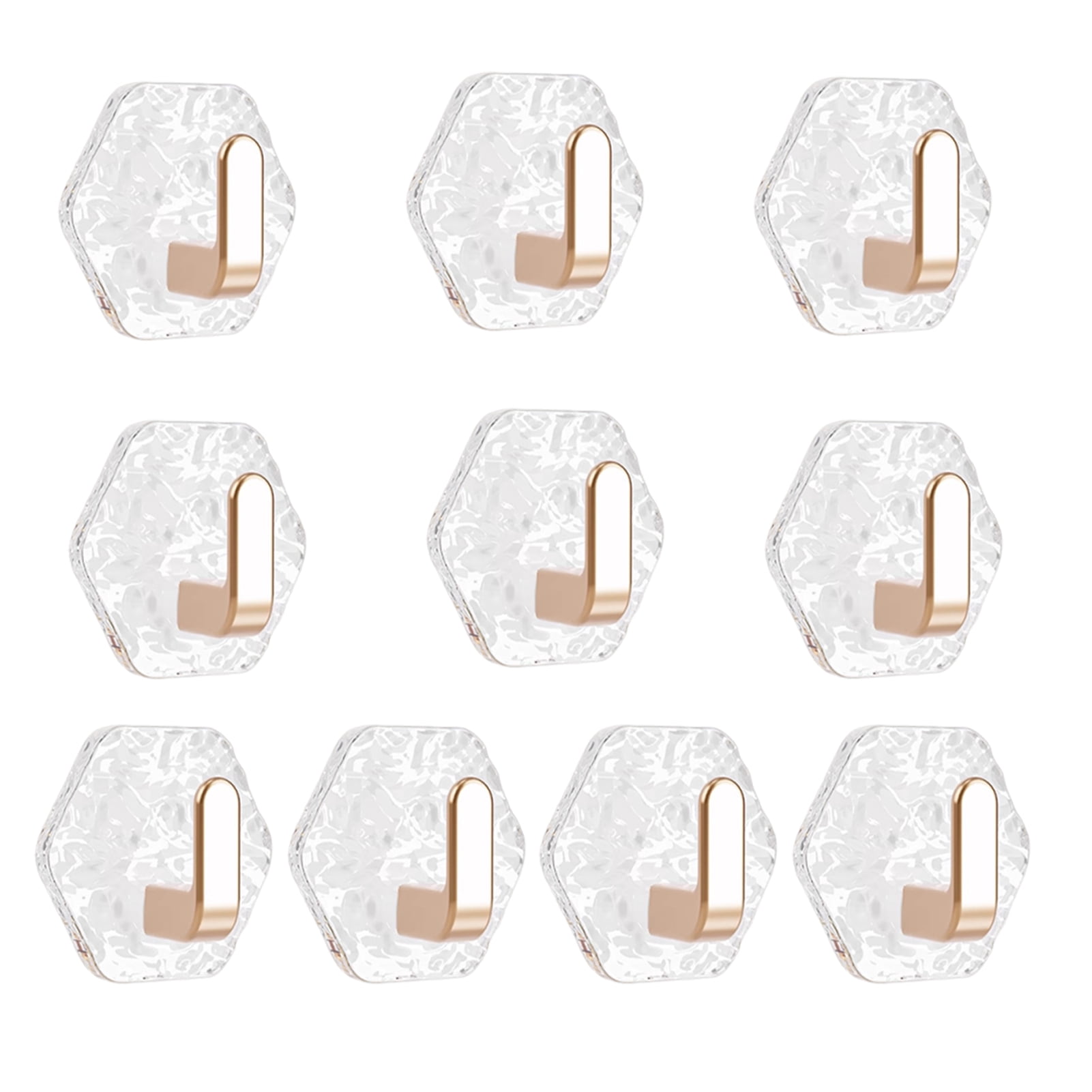 Acrylic Adhesive Hooks, Hexagonal Wave Shape, No Drilling Easy ...