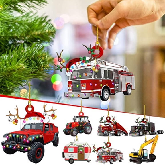 Acrylic Adorable Bus Shape Hanging Decor, Creative Festive Touch Hanging Widget for Party