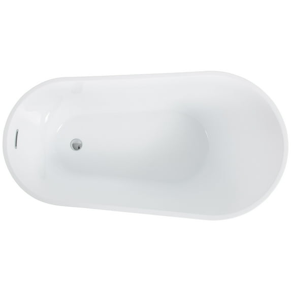 Acrylic Alcove Freestanding Soaking Bathtub-60inch Modern luxury