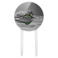 thumbnail image 1 of Acrylic Alligator Black and White Green Eyes Cake Topper Party Decoration for Wedding Anniversary Birthday Graduation, 1 of 7