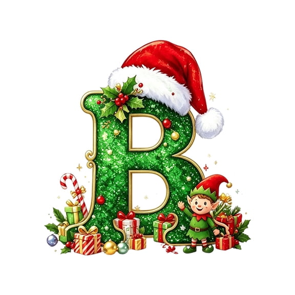 Acrylic Alphabet Christmas Ornament, Individual Letter Hanging Decoration for Holiday Tree, Personalized Initial Pendant for Indoor Home Decor
