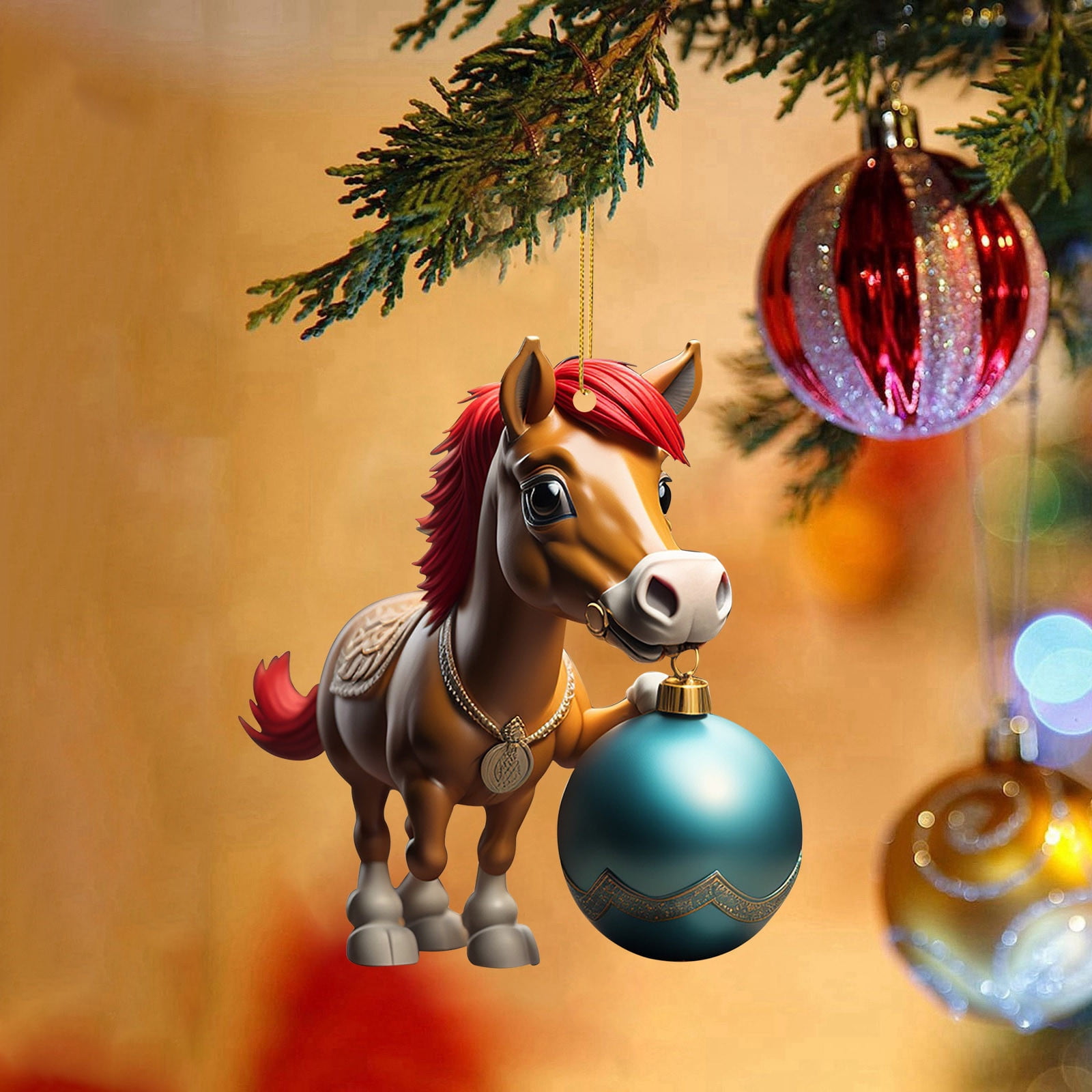 Acrylic Animal Christmas Ornament 2024, Funny Dachshund Christmas Tree Acrylic Animal Christmas Ornament 2024, Funny Dachshund Christmas Tree