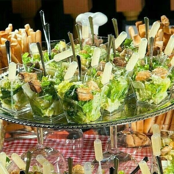Acrylic Appetizer Cups w/Dressing Pipettes & Mini Forks Set of 20