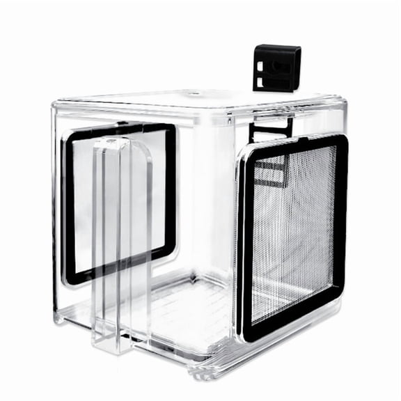 Acrylic Aquarium Breeder Box for Tropical Fish 1-Pack Isolation Box with Detachable Compartment