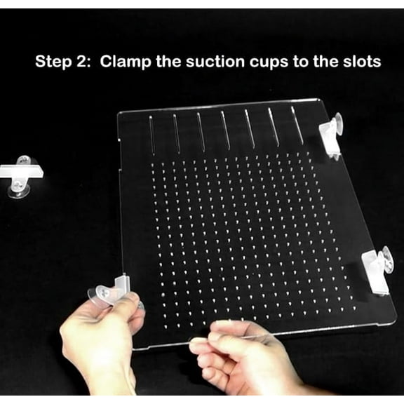 Acrylic Aquarium Divider Kit 5.5/10 / 20L / 20H / 29 / 40B / 55/75 / 125gal Fish Tank with Suction Cups