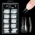 thumbnail image 1 of Acrylic Artificial Nails Tips Half Matte Full Covers False Nails,Half Covers Fake Nails Pre-File 100Pcs, 1 of 7