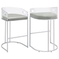 thumbnail image 1 of Thermosolis Clear Acrylic Bar Chair Chrome (Set of 2), 1 of 12