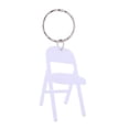 Acrylic Backrest Chair Charm Keychain Folding Chair Pendant Car Keyring ...