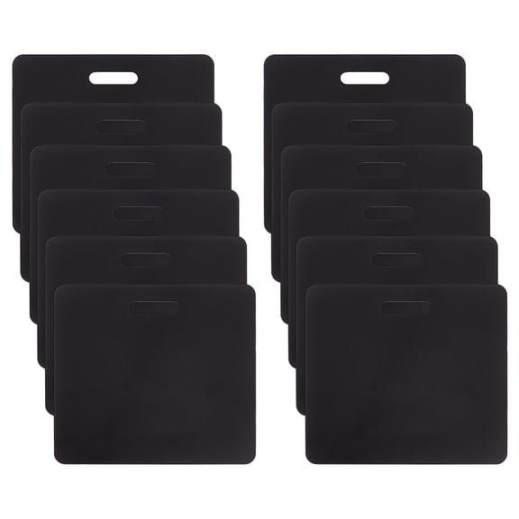 Acrylic Badge Square Black 78x85x2mm Hole: 20x5mm