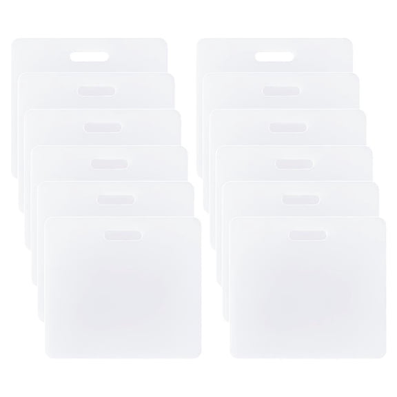 Acrylic Badge Square White 78x85x2mm Hole: 20x5mm diy