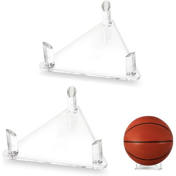 Acrylic Ball Stand Holder, Sports Ball Storage Display Rack for Basketball Football Volleyball Soccer Rugby Balls 2 Pack