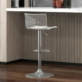 thumbnail image 1 of Acrylic Bar Stools with Back, Stylish Modern Adjustable Swivel Counter Height Bar Chairs, Armless Transparent Seat Metal Barstools for Kitchen Island, Dining Room, or Pub (Clear), 1 of 10