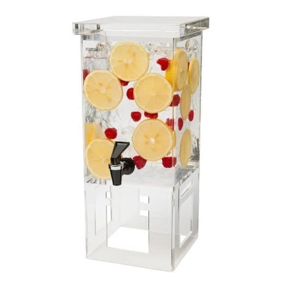 Acrylic Base Rectangle Beverage Dispenser, 1-Gallon