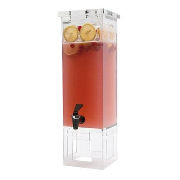 Acrylic Base Rectangle Beverage Dispenser, 2-Gallon
