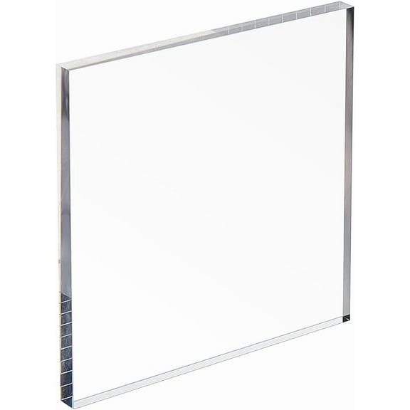 Acrylic Base Stand 5x5 Inch Square Clear Polished Block Cube Riser Display Pedestal Stands