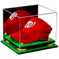thumbnail image 1 of Acrylic Baseball Cap Display Case with Mirror, Yellow Risers and Turf Base (A006-YR), 1 of 2