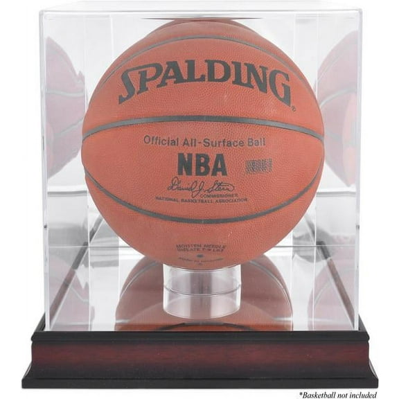 Acrylic Basketball Display Case with Antique Mahogany Finish and Mirror Back - Fanatics Authentic Certified