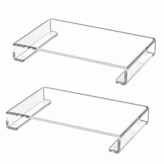 Acrylic Bathroom Counter Tray: Water- Kitchen and Bathroom Tray Countertop Decor Candle Tray Decor 2 Pack
