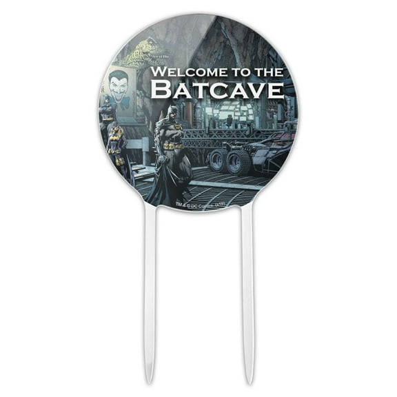 Acrylic Batman Welcome to the Batcave Cake Topper Party Decoration for Wedding Anniversary Birthday Graduation