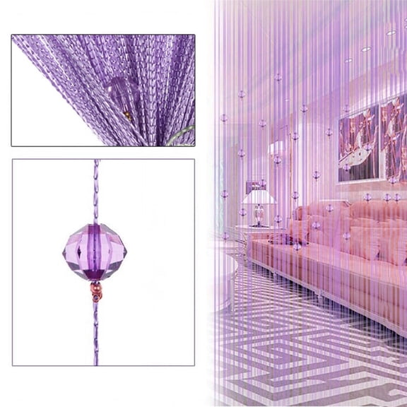 Acrylic Bead Curtain Cozival Acrylic Crystal Bead String Door Curtain - Tassel Window Divider & Fly Screen Panel - Room Partition Decor for Doorways - Sparkling & Durable, Door Room Divider