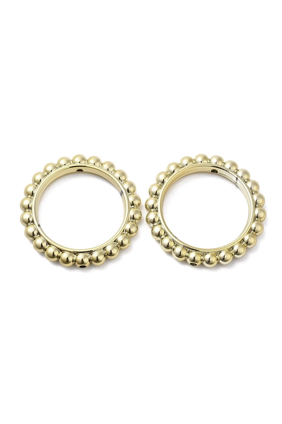 Acrylic Beads Frame Ring Golden 43x5.5mm Hole: 2.2mm