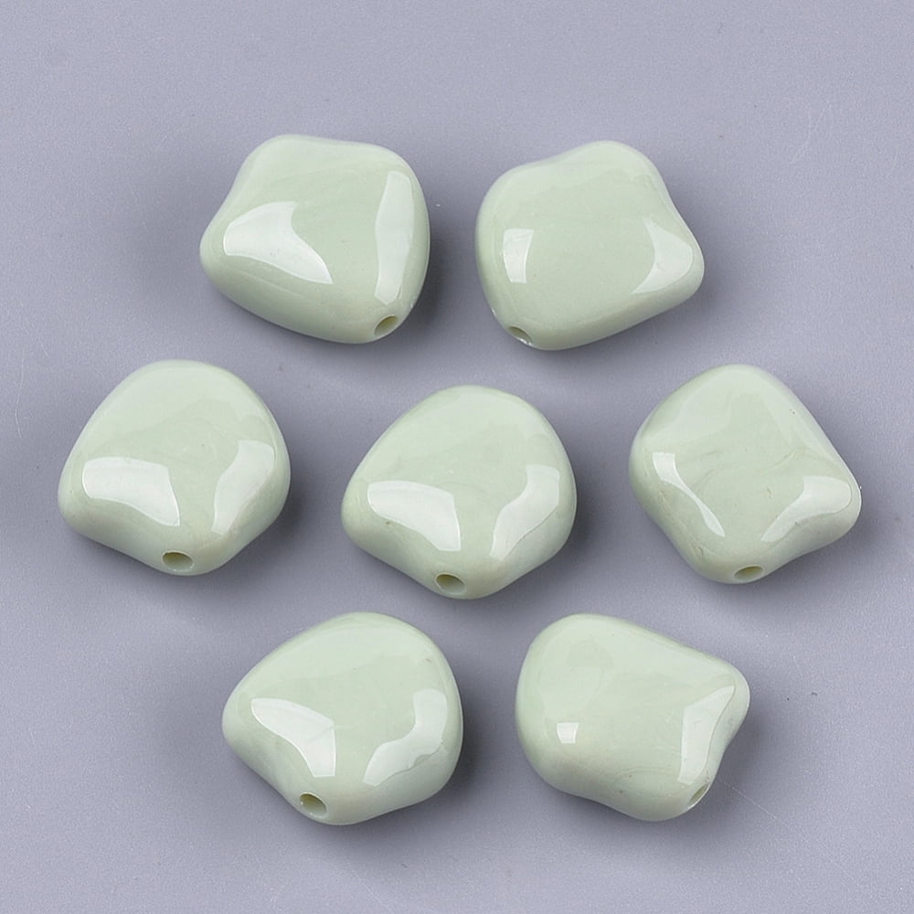 Acrylic Beads Nuggets Dark Sea Green 23.5x23x12.5mm Hole: 2.5mm about 125pcs/500g