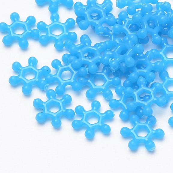 Acrylic Beads Snowflake Mixed color 8x7x2mm Hole: 1.5mm about 14000pcs/500g