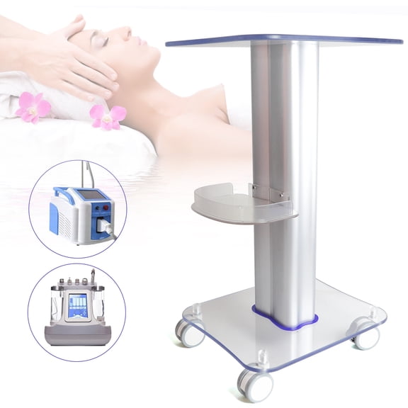 Acrylic Beauty Salon Trolley 360 Rolling Cart SPA Equipment Holder Machine 110.23lbs Capacity for Beauty Salons, Homes, Hair Salons