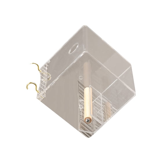 Acrylic Bird Feeder Food Dispenser Anti-splash Food Box Parrots Feeding House