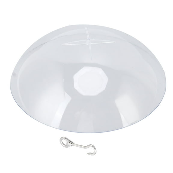 Bird Feeder Acrylic Protective Cover, Transparent All-Weather Dome, Large Diameter Rainproof Shelter, Includes Easy Installation Hanger, Anti Squirrel Guard