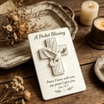 thumbnail image 1 of Acrylic Bird Pocket Blessing Card 6.7x5.1x0.8 Inch Inspirational Feather Dove Cross Scripture Keepsake Religious Gift for Baptism Confirmation Birthday Christian Church Supply, 1 of 5