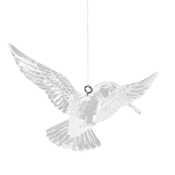 Acrylic Birds Decorative Ceiling Hanging Ornaments,Transparent Bird Christmas Ornaments,Bird Acrylic Decoration,Acrylic Hanging Bird Decor for Wedding Party Home Window Curtain Decorations