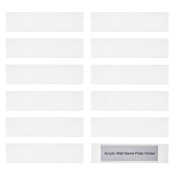 Acrylic Blank Boards with Adhesive Back Rectangle Clear 204x50.5x4mm DIY