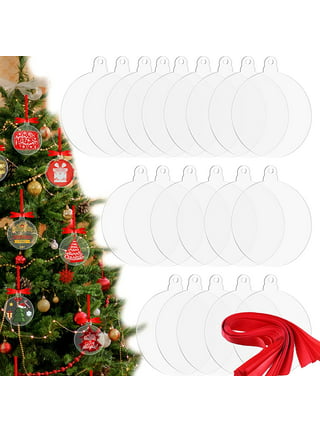  Sublimation Ornament Blanks, 2 White MDF Christmas Ornaments  DIY Hanging Ornaments for Tree Craft Supplies Holiday Decorations Wedding  Gifts 20pcs