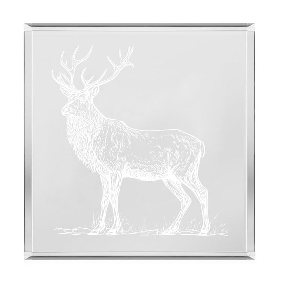 Acrylic Block Sign Art Home Desk Decor Gift Elk