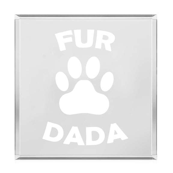 Acrylic Block Sign Art Home Desk Decor Gift Fur Dada Funny Dog Cat Dad Father