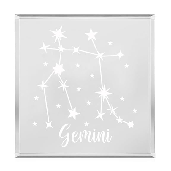 Acrylic Block Sign Art Home Desk Decor Gift Gemini Star Zodiac Horoscope Constellation