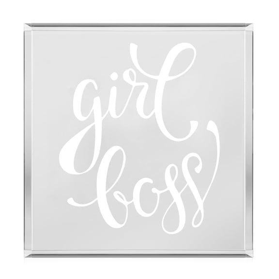 Acrylic Block Sign Art Home Desk Decor Gift Girl Boss
