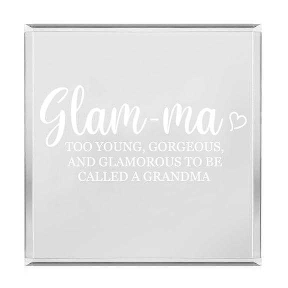 Acrylic Block Sign Art Home Desk Decor Gift Glam-ma Definition Grandmother For Grandma
