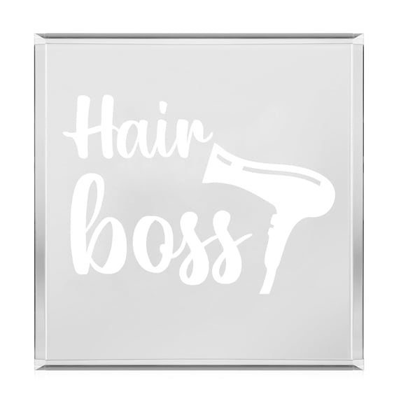 Acrylic Block Sign Art Home Desk Decor Gift Hair Boss Hairstylist Hairdresser