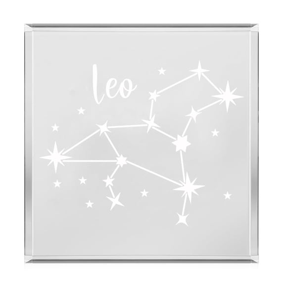 Acrylic Block Sign Art Home Desk Decor Gift Leo Star Zodiac Horoscope Constellation