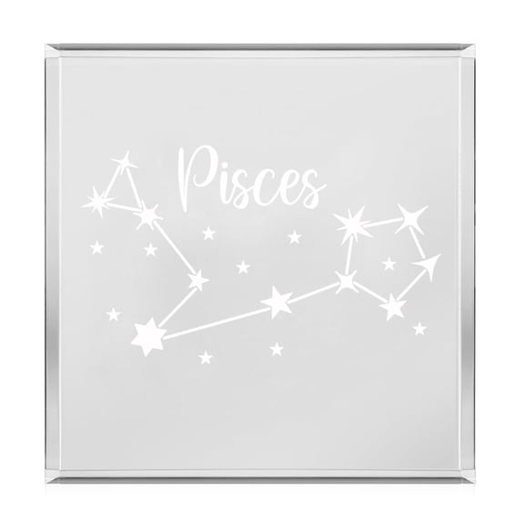 Acrylic Block Sign Art Home Desk Decor Gift Pisces Star Zodiac Horoscope Constellation