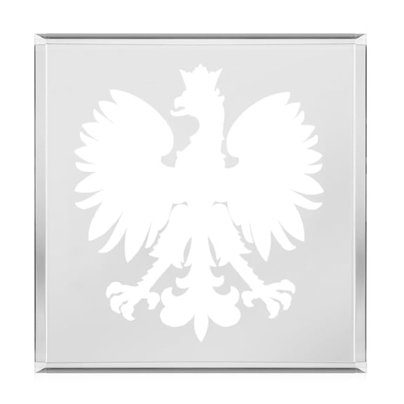 Acrylic Block Sign Art Home Desk Decor Gift Poland Polish Eagle