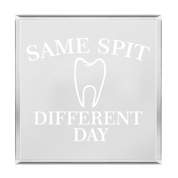 Acrylic Block Sign Art Home Desk Decor Gift Same Spit Different Day Funny Dentist Dental Assistant Hygienist