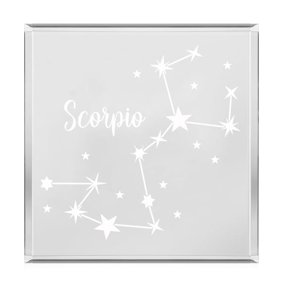 Acrylic Block Sign Art Home Desk Decor Gift Scorpio Star Zodiac Horoscope Constellation