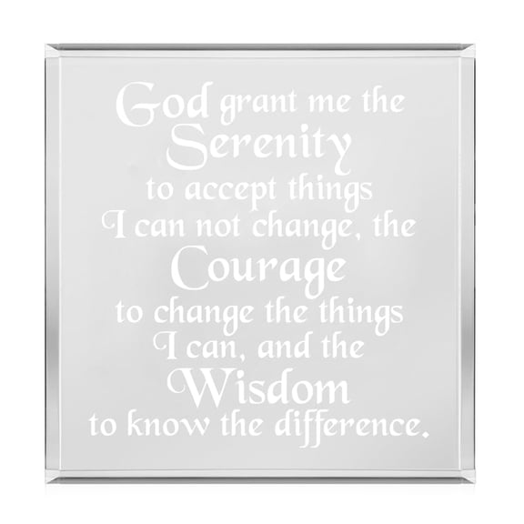 Acrylic Block Sign Art Home Desk Decor Gift Serenity Quote