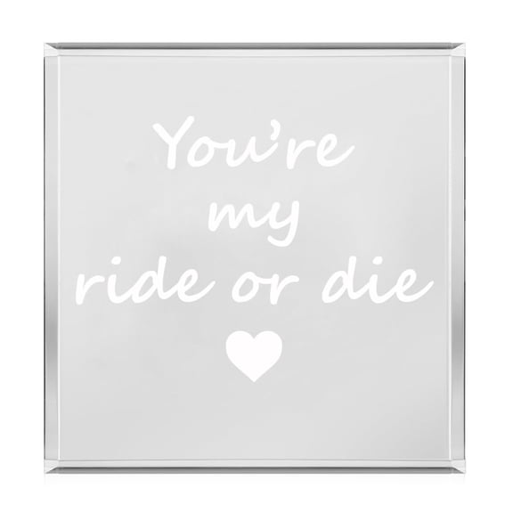 Acrylic Block Sign Art Home Desk Decor Gift You're My Ride Or Die Best Friend