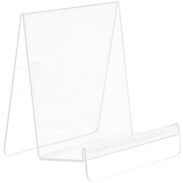 Acrylic Book Display Stand Clear Easel Books Storage Rack Pictures CDs