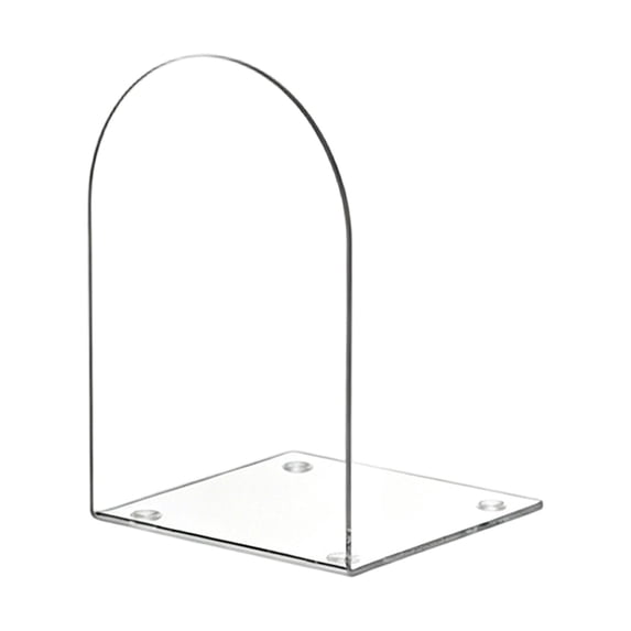 Acrylic Book Ends, Clear Decorative Bookend Holder, Non-Slip Book Stopper for Shelves, Modern Desktop Book Organizer, Acrylic Book Stand for Home Office Library Bookshelf Organization