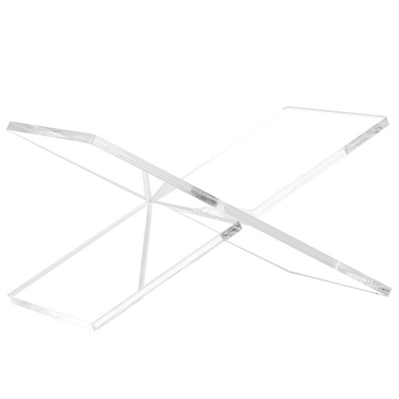 Acrylic Book Stand 11 x 5.9 x 6.1 in Large Open Book Display Stand for Cookbook Art Book Bible Guest Book - Coffee Table Book Stand for Reading - Transparency, Large Size